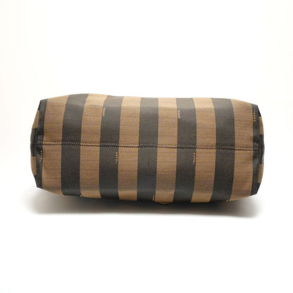 Fendi Shoulder Bag Pecan Canvas Leather