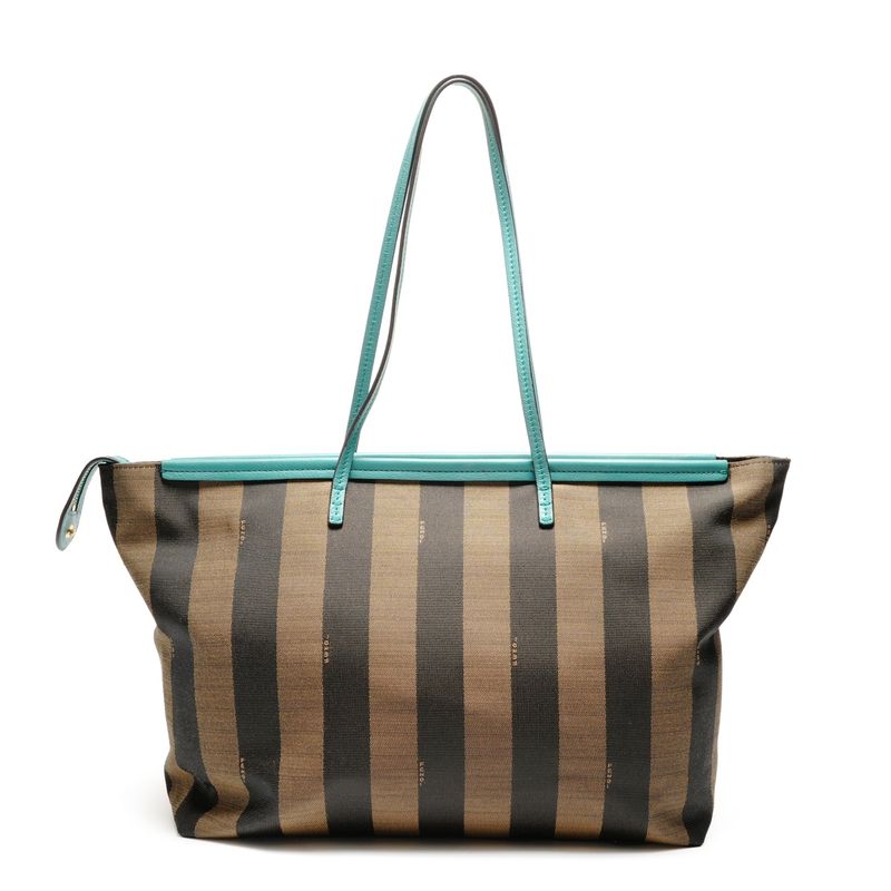 Fendi Shoulder Bag Pecan Canvas Leather