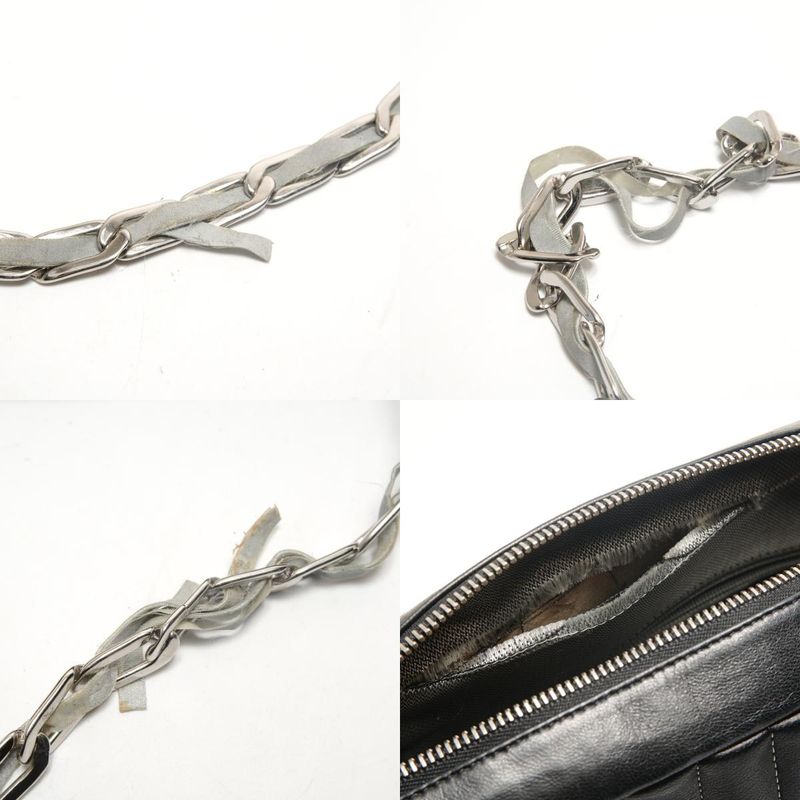 Chanel Shoulder Bag Lambskin Chain Torn Inside