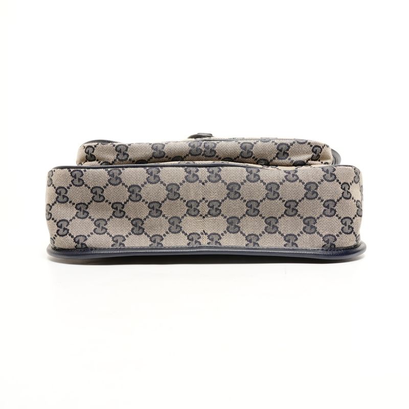 Gucci Shoulder Bag GG Canvas Navy