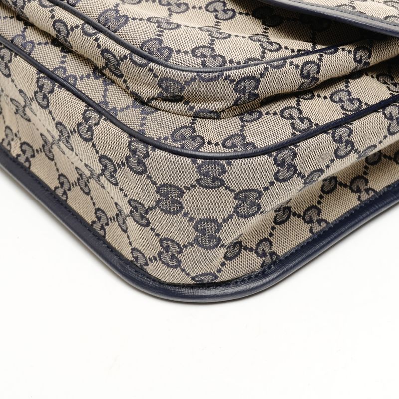 Gucci Shoulder Bag GG Canvas Navy