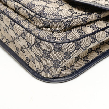Gucci Shoulder Bag GG Canvas Navy