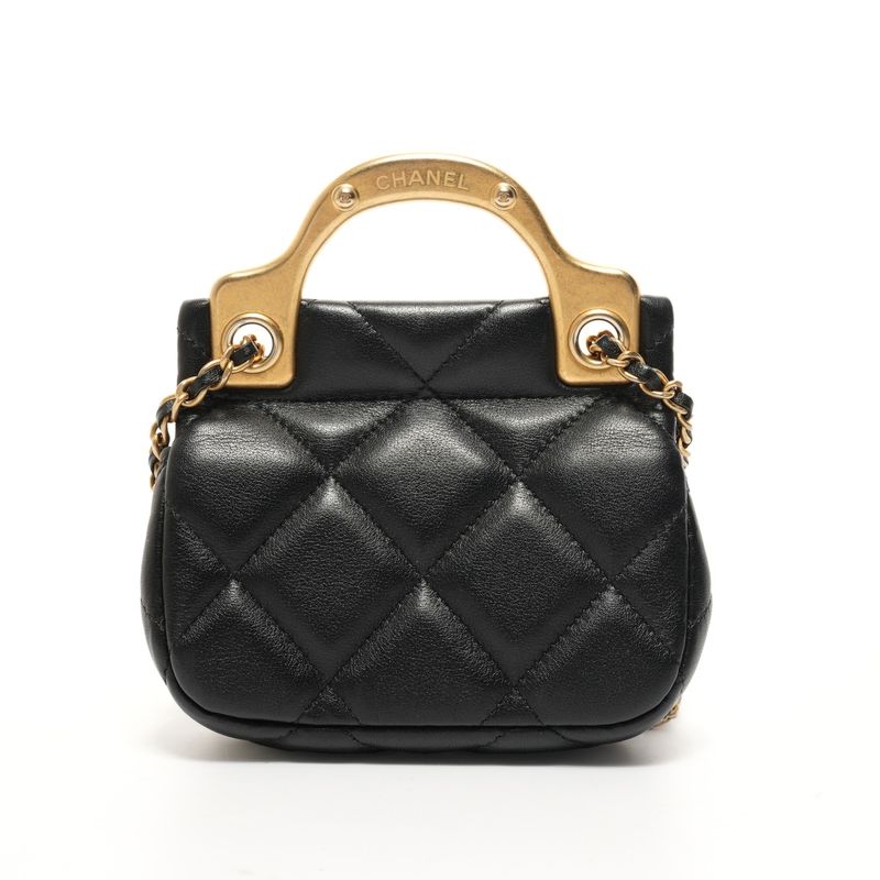 Chanel Shoulder Bag Quilted Chain Clutch Mini Wallet Card