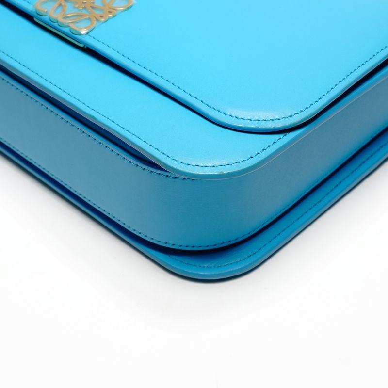 Loewe Shoulder Bag Goya Leather Turquoise Blue