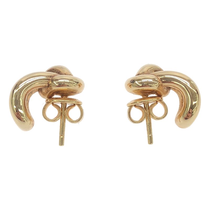 Bottega Veneta Knot Earrings Set Gold