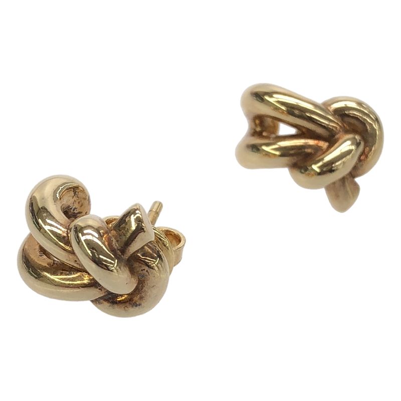Bottega Veneta Knot Earrings Set Gold