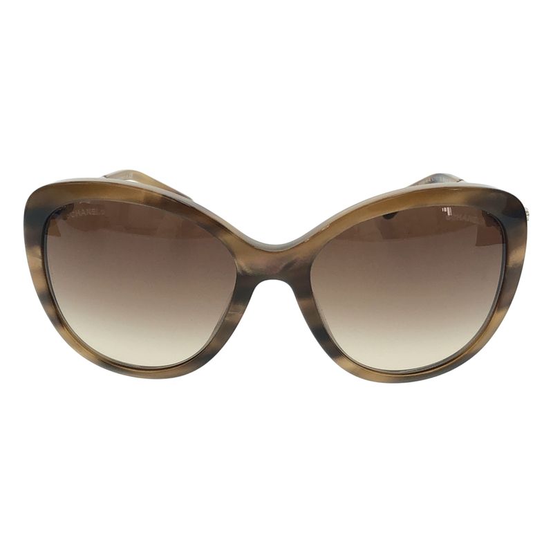 Chanel Pearl Design Sunglasses Eyewear Beige 56 18 140