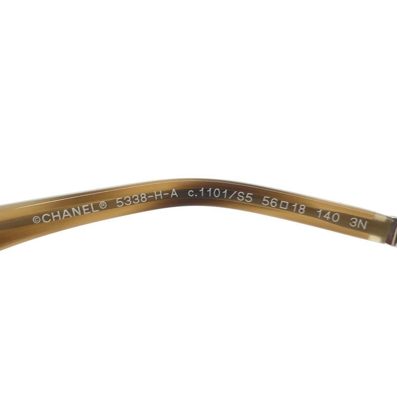 Chanel Pearl Design Sunglasses Eyewear Beige 56 18 140