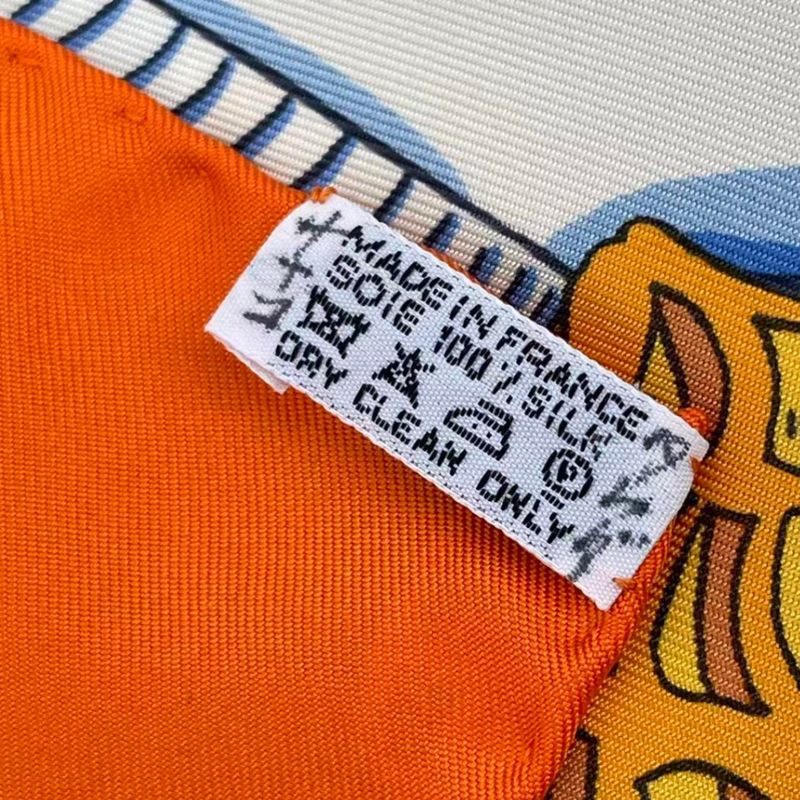 Hermes Carre 90 Art Des Steppes Step Art Scarf Silk Orange