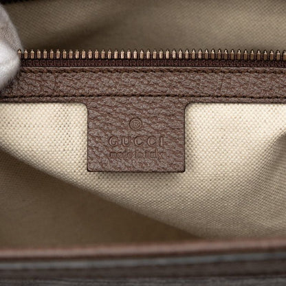 Gucci GG Supreme Shoulder Bag Tote Beige Brown Leather