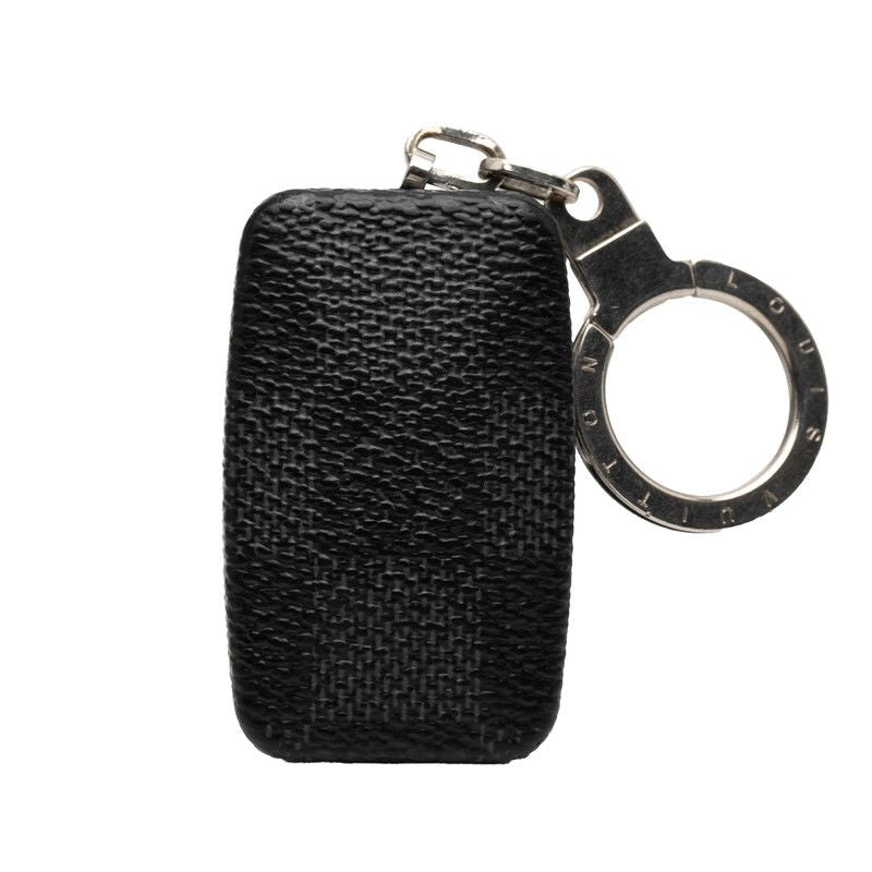 Louis Vuitton Damier Graphite Astropillar Key Ring Charm Black Silver