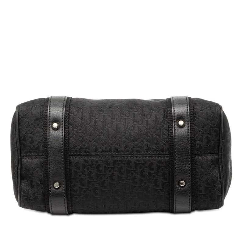 Dior Trotter Street Chic Mini Boston Bag Black Canvas Leather