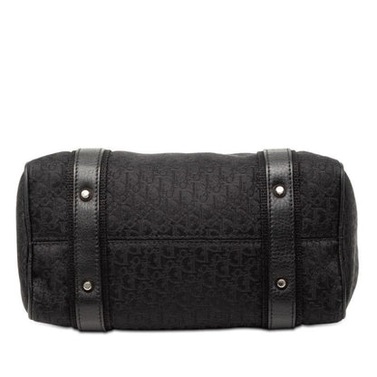 Dior Trotter Street Chic Mini Boston Bag Black Canvas Leather