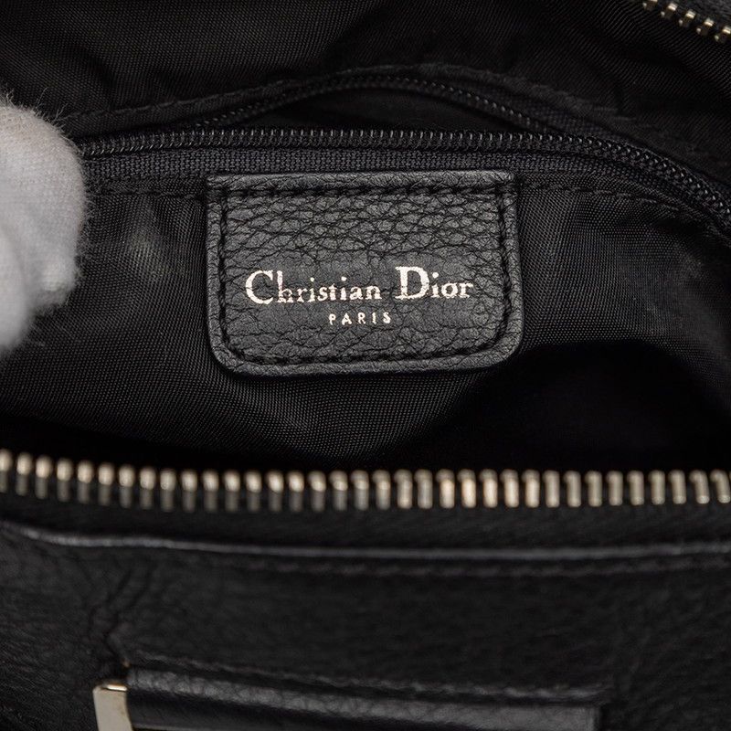 Dior Trotter Street Chic Mini Boston Bag Black Canvas Leather