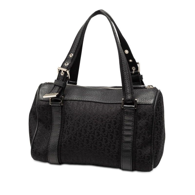 Dior Trotter Street Chic Mini Boston Bag Black Canvas Leather