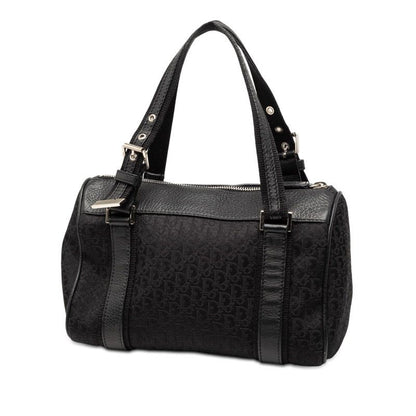 Dior Trotter Street Chic Mini Boston Bag Black Canvas Leather