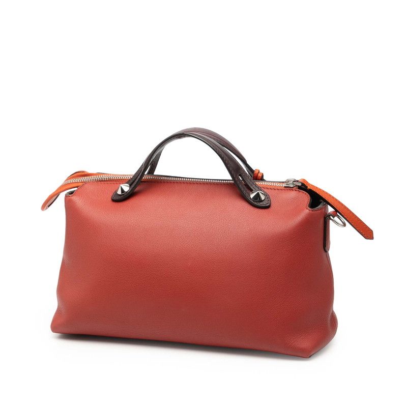 Fendi by the Way Small 2-Way Shoulder Bag Red Orange Leather