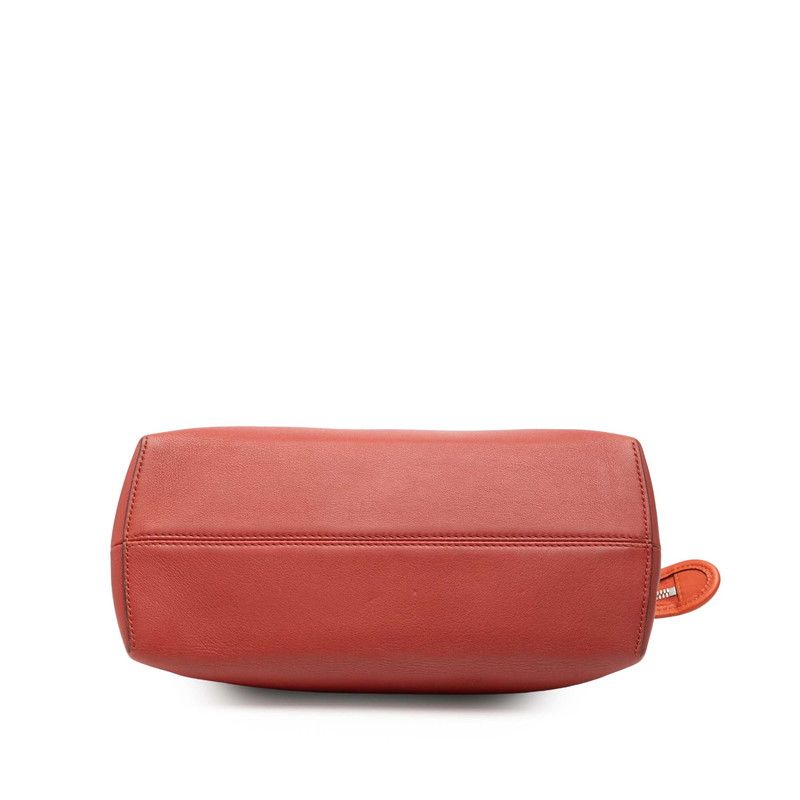 Fendi by the Way Small 2-Way Shoulder Bag Red Orange Leather
