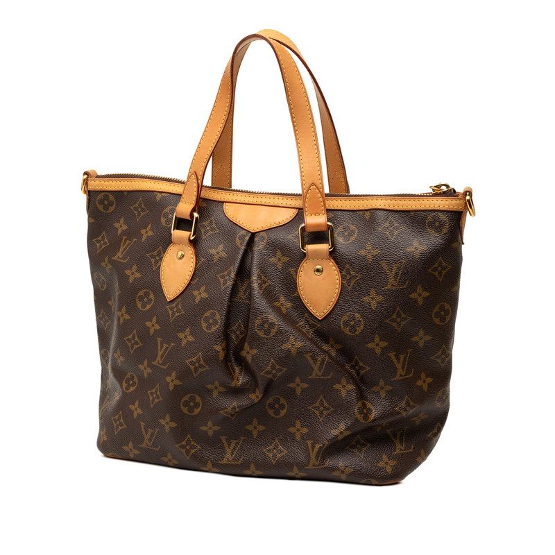 Louis Vuitton Monogram Palermo PM 2-Way Shoulder Bag Brown