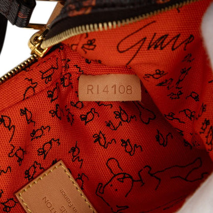 Louis Vuitton Monogram Panum Set Dark Brown Orange Leather