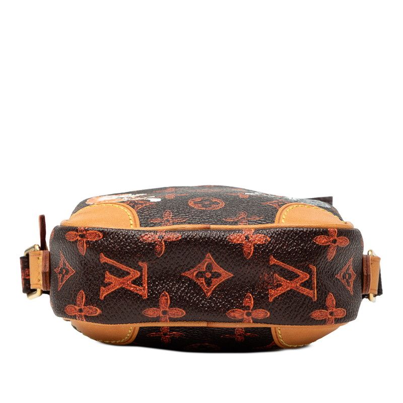 Louis Vuitton Monogram Panum Set Dark Brown Orange Leather