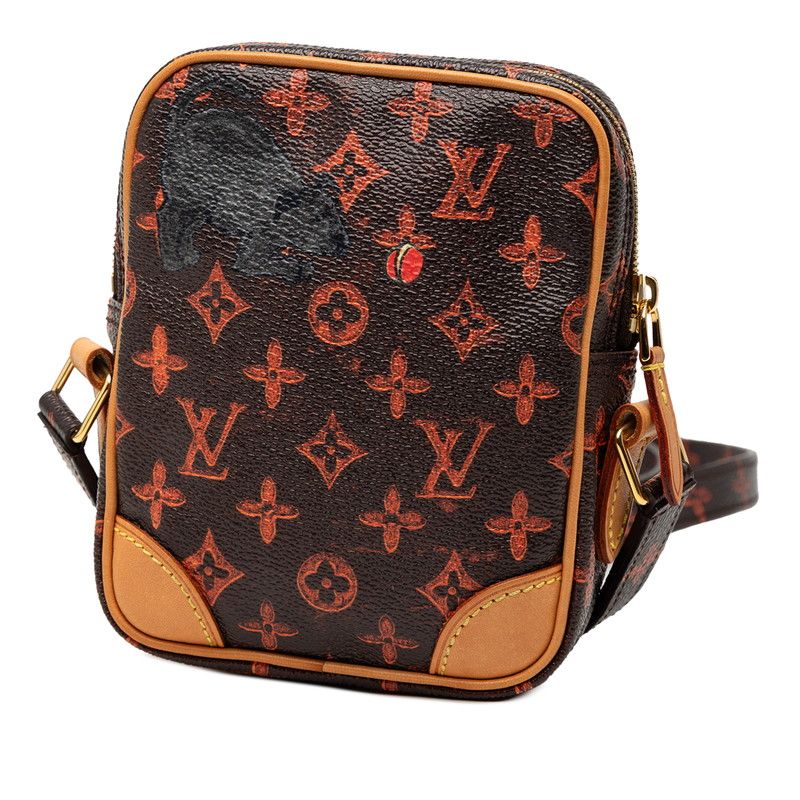 Louis Vuitton Monogram Panum Set Dark Brown Orange Leather