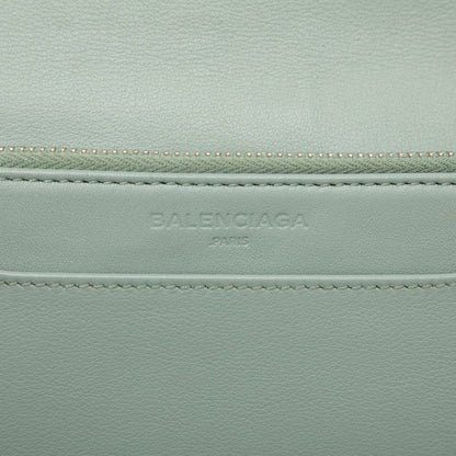 Balenciaga Chain Shoulder Bag Wallet Blue Leather