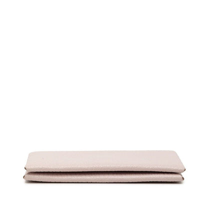 Hermes Calvi Card Case Business Card Holder Mauvepere Pink Chevre Misole