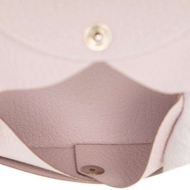 Hermes Calvi Card Case Business Card Holder Mauvepere Pink Chevre Misole