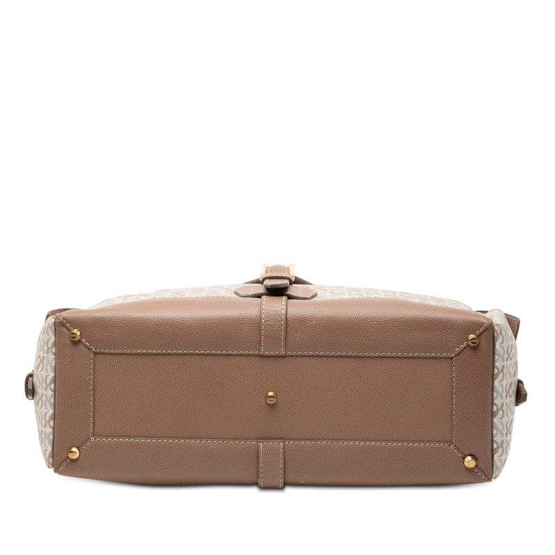 Loewe Anagram Pink Beige White Canvas Leather