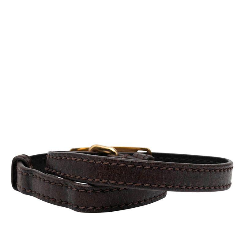 Louis Vuitton Bracelet Sign It Bracelet 2 Rows Brown Leather