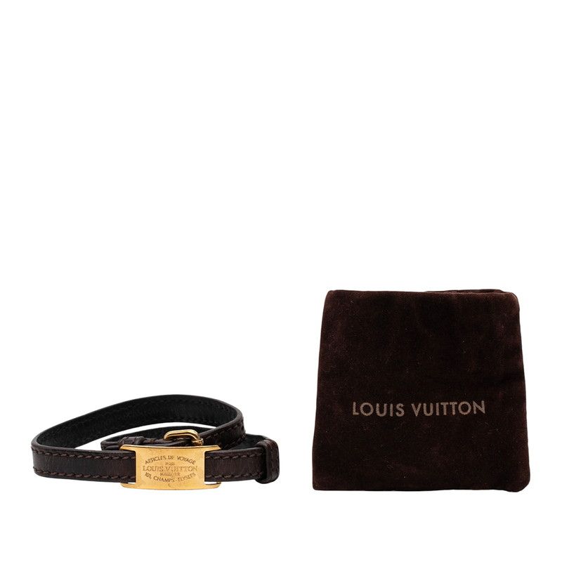 Louis Vuitton Bracelet Sign It Bracelet 2 Rows Brown Leather