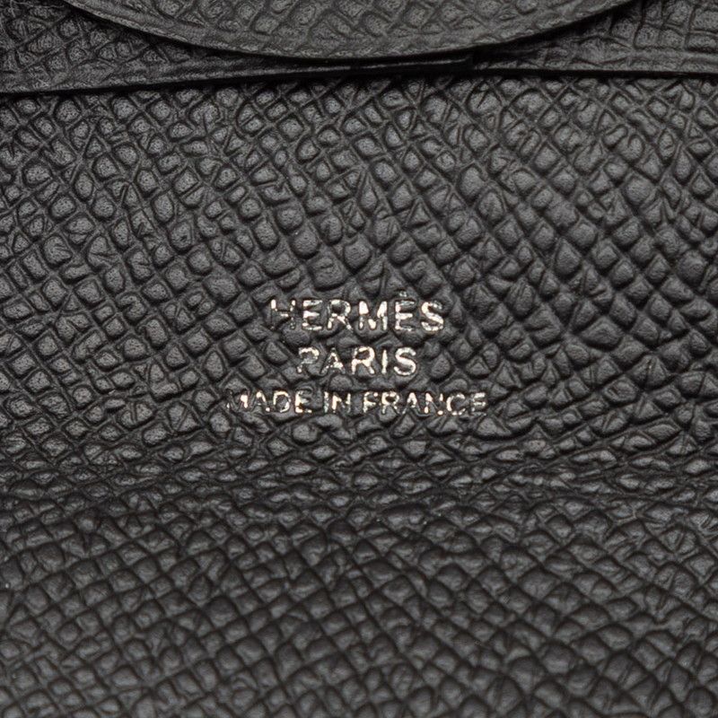Hermes Bastia Black Veau Epsom