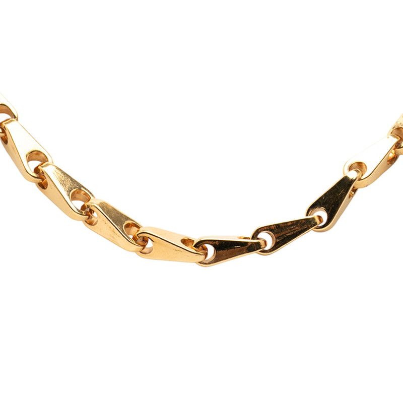 Chanel CC Logo Gold Plated Necklace