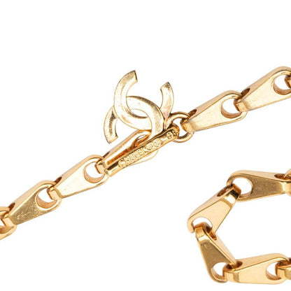 Chanel CC Logo Gold Plated Necklace