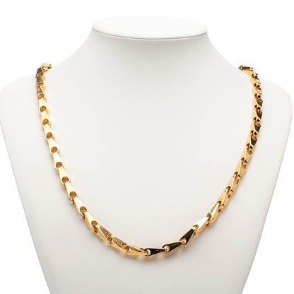 Chanel CC Logo Gold Plated Necklace