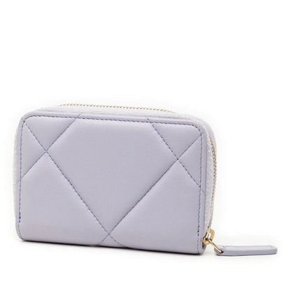 Chanel CC Logo Quilted Chanel 19 Card Case Zip Around Purple