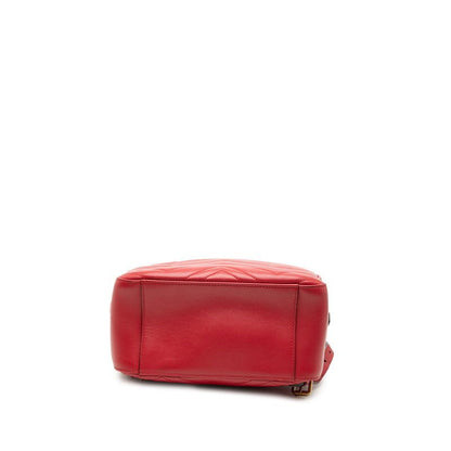 Gucci GG Marmont Backpack Red Leather
