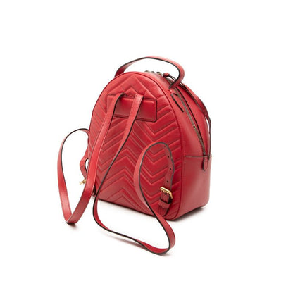 Gucci GG Marmont Backpack Red Leather