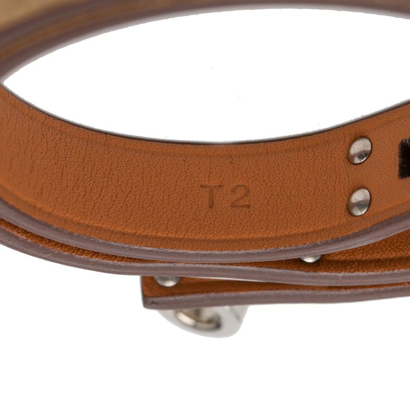 Hermes Mini Kelly Double Tour Bracelet Gold Chevre