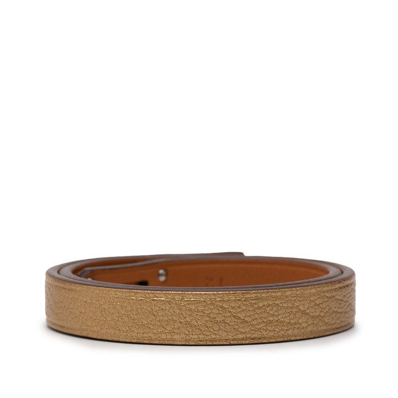 Hermes Mini Kelly Double Tour Bracelet Gold Chevre