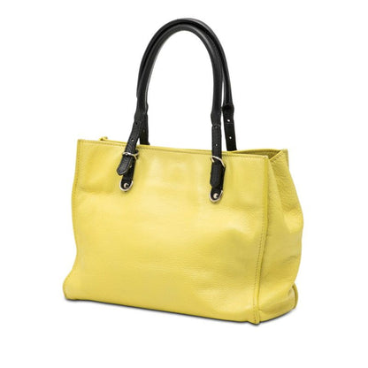 Balenciaga Paper Mini 2-Way Shoulder Bag Yellow Black Leather