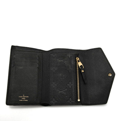 Louis Vuitton Monogram Empreinte Portefeuille Curies Noir Black Leather