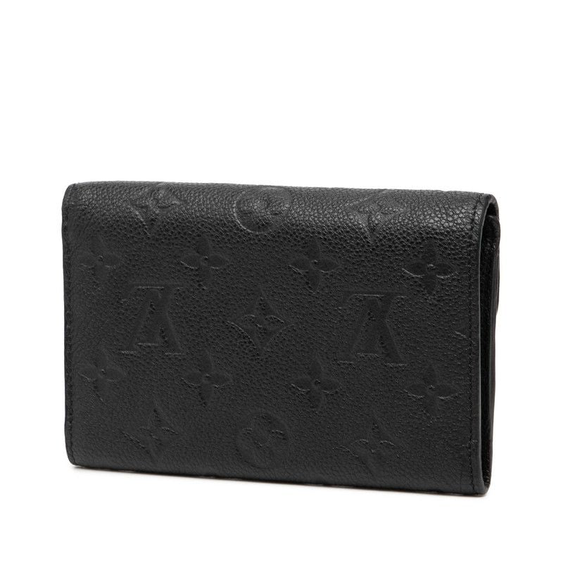 Louis Vuitton Monogram Empreinte Portefeuille Curies Noir Black Leather