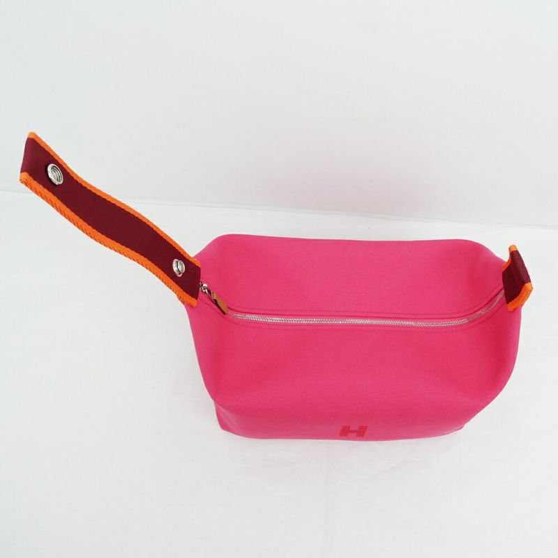 Hermes Bric-a-Brac PM Handbag Pouch Hibiscus Pink