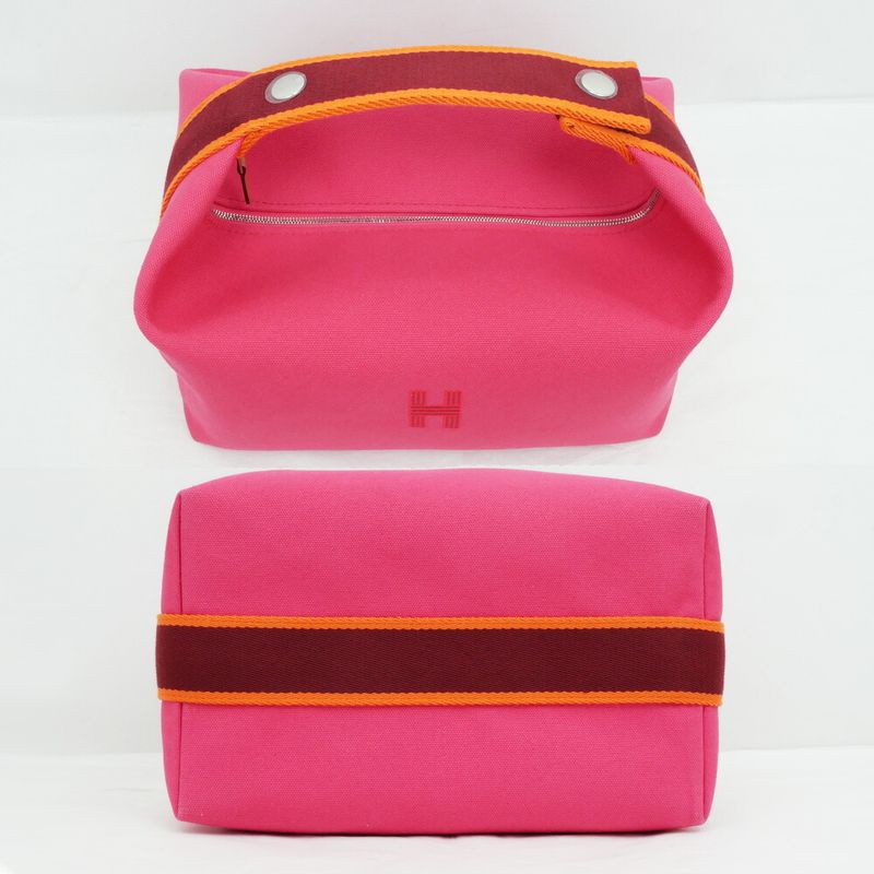 Hermes Bric-a-Brac PM Handbag Pouch Hibiscus Pink
