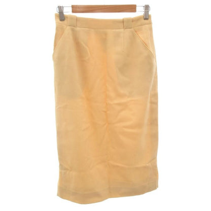 Hermes Vintage Setup Suit Formal Jacket Skirt Wool 38 Yellow FF