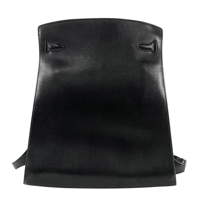 Hermes Kelly Sports GM Outside Sewing Shoulder Bag Box Calf Black 〇W