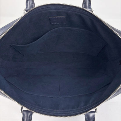 Louis Vuitton Dandy Briefcase MM 2-Way Shoulder Bag Business Epi Blue Marine