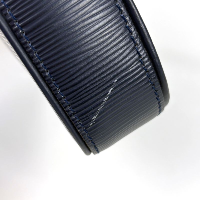 Louis Vuitton Dandy Briefcase MM 2-Way Shoulder Bag Business Epi Blue Marine